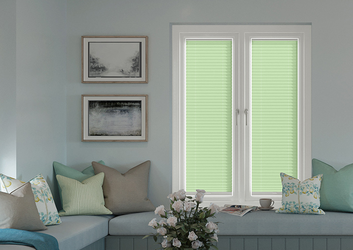 Solaris, Limeade - Stick Fit Pleated Blind - Image 6